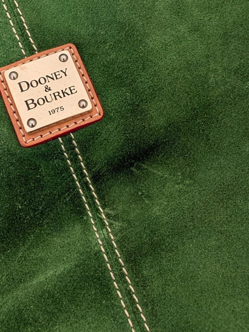 Dooney & Bourke Forest Green Suede Hobo Bag - Picture 3 of 4